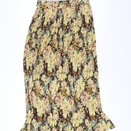 Betty Barclay Women’s Multicoloured Floral Pleated Midi Skirt Size 14