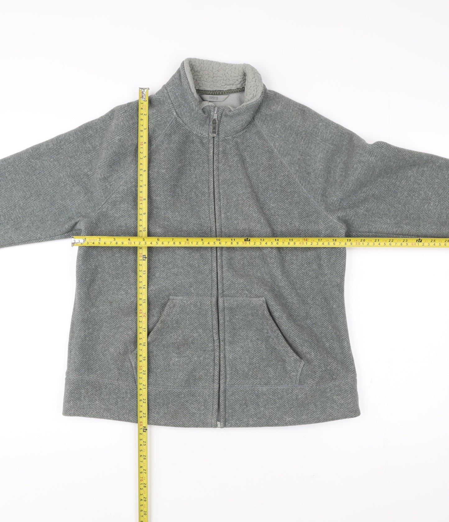 Marks and Spencer Women’s Grey Full Zip Fleece Jacket UK 14