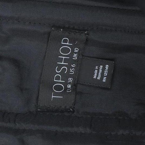 Topshop Women Black Size 10 Strapless Wide-Leg Jumpsuit