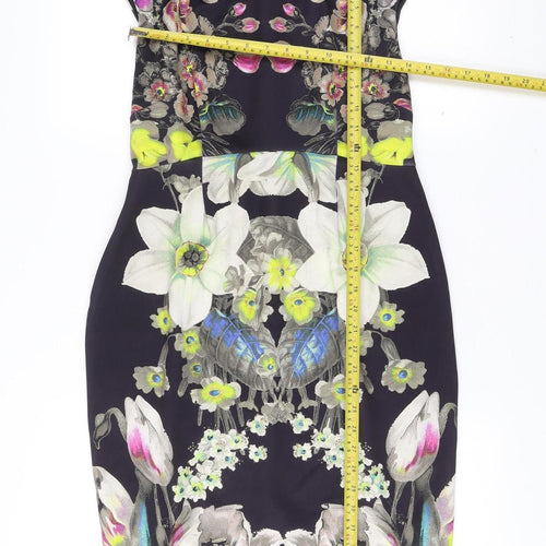 ASOS Maternity Womens Multicoloured Floral Sheath Dress Size 10