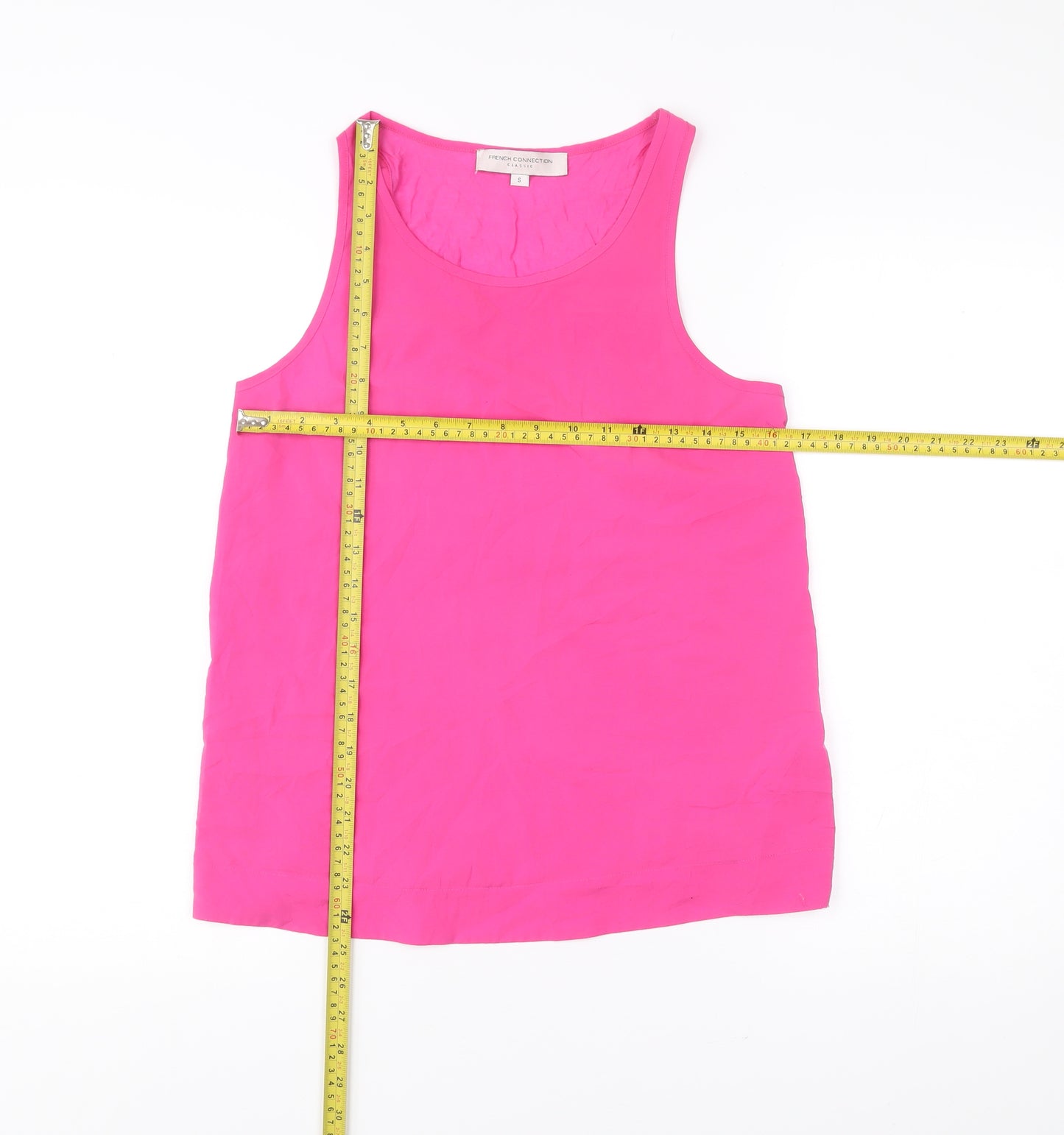 French Connection Women’s Pink Tank Top Size S Scoop Neck Summer