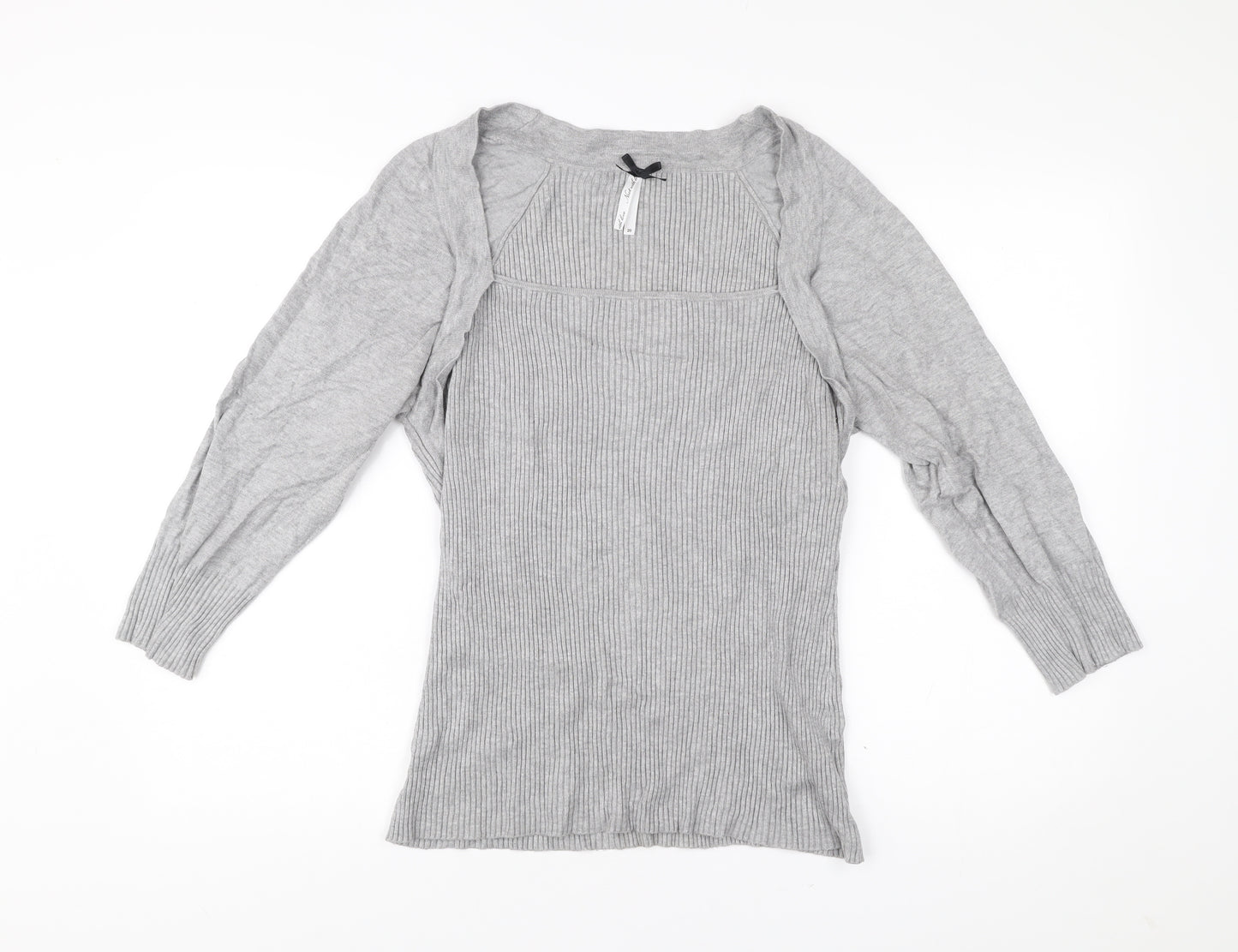 Next Womens Grey Size 20 Pullover Jumper Long Sleeve Knitwear
