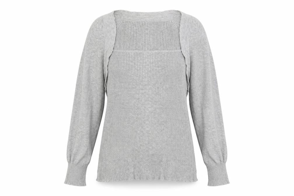 Front view of Next women’s grey, size UK 20, jumper long sleeve knitwear