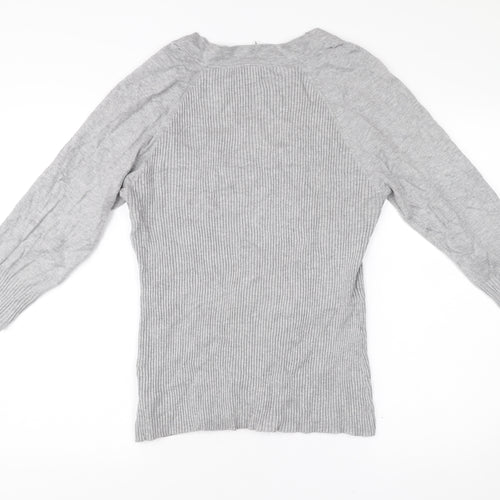 Next Womens Grey Size 20 Pullover Jumper Long Sleeve Knitwear