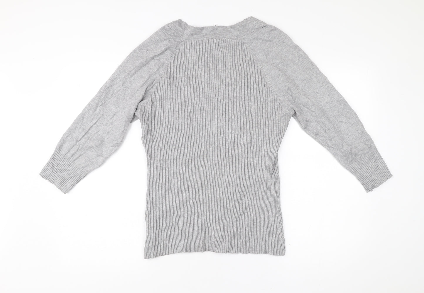 Next Womens Grey Size 20 Pullover Jumper Long Sleeve Knitwear