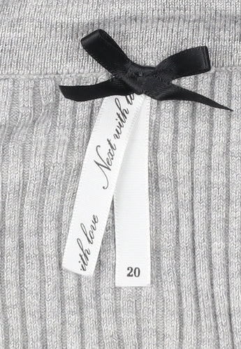 Next Womens Grey Size 20 Pullover Jumper Long Sleeve Knitwear