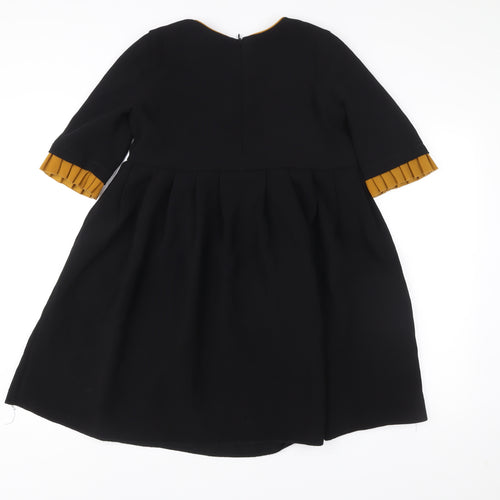 Zara Women's Black A-Line Knee Length Dress Size 8
