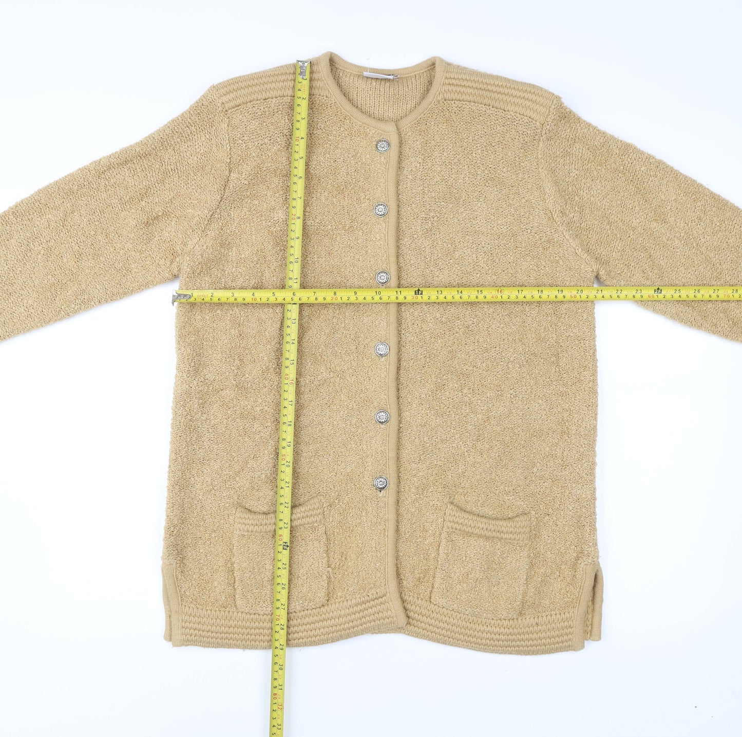 Classics First Avenue Women’s Beige Knit Coatigan Size L