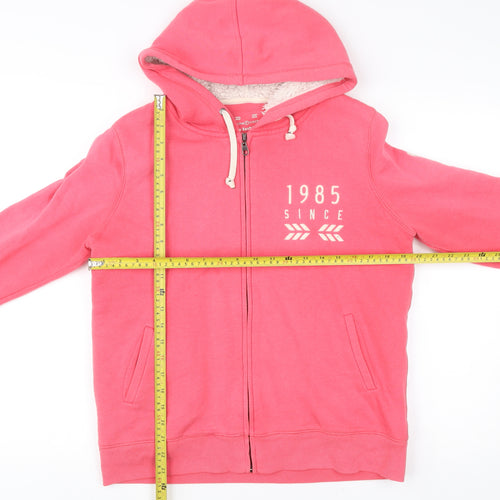 Cache Cache Women’s Pink Full Zip Hoodie Size 8 Cheerleader Print