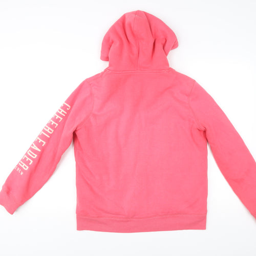 Cache Cache Women’s Pink Full Zip Hoodie Size 8 Cheerleader Print