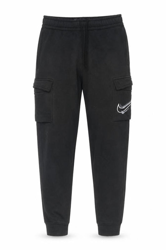 Front view of Nike Men’s Black Joggers S Regular Fit Fleece Sports Trousers