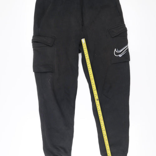 Nike Men’s Black Joggers S Regular Fit Fleece Sports Trousers