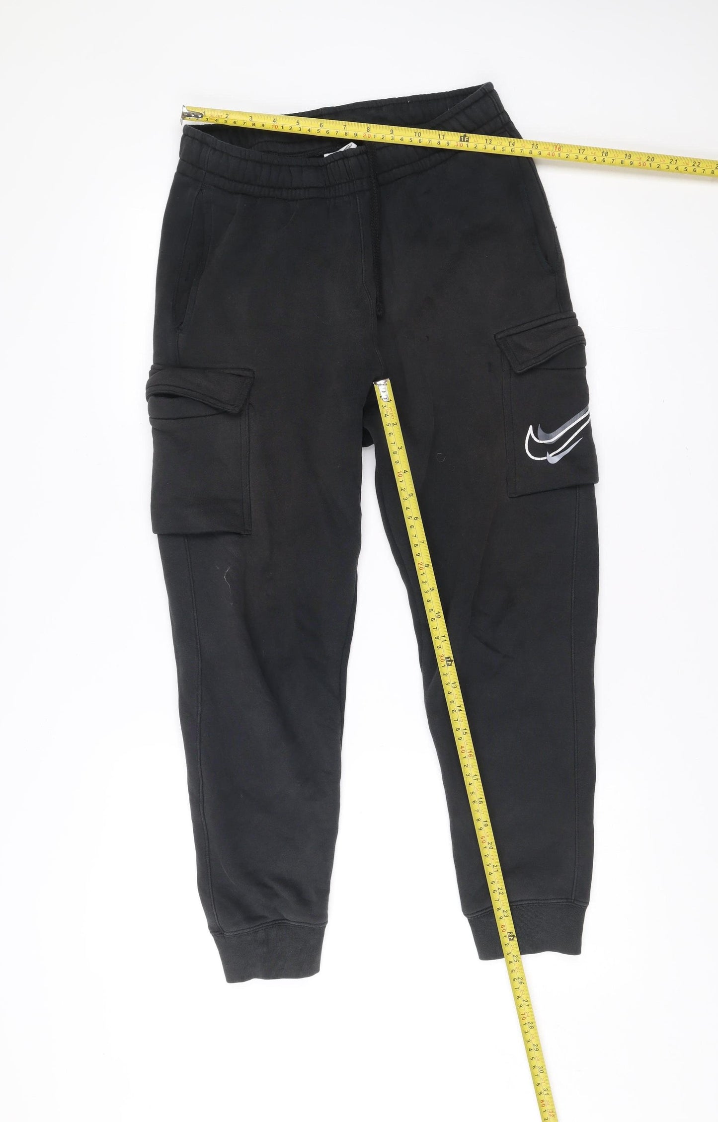 Nike Men’s Black Joggers S Regular Fit Fleece Sports Trousers