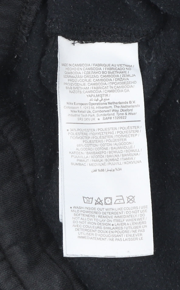 Nike Men’s Black Joggers S Regular Fit Fleece Sports Trousers