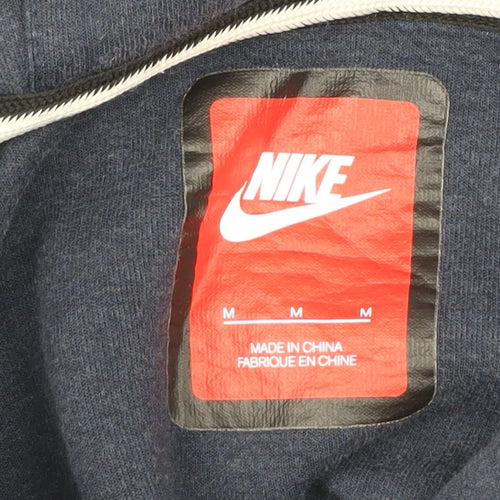 Nike Men’s Blue Full Zip Hoodie Size M Regular Fit Cotton Blend