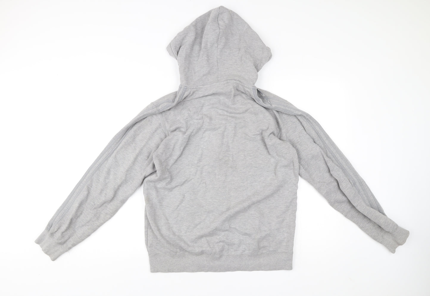 Adidas Mens Grey Full Zip Hoodie Sweatshirt M Regular Fit Sportswear