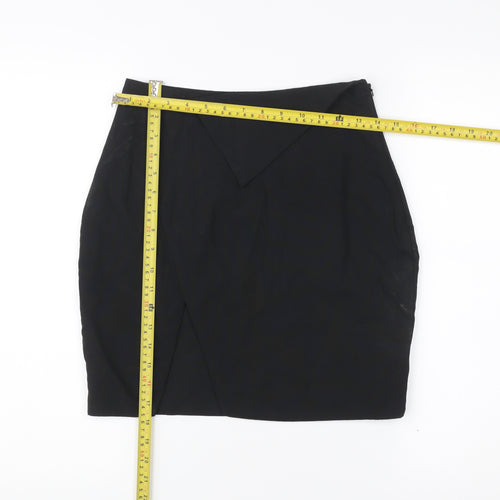 Misspap Women’s Black Size 8 Pencil Skirt High Waist Lined