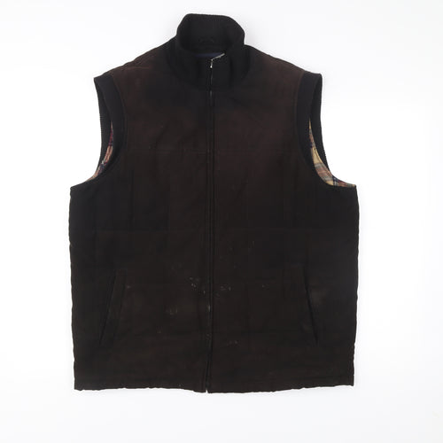Bosideng Mens Brown Cotton Waistcoat Bodywarmer Jacket L
