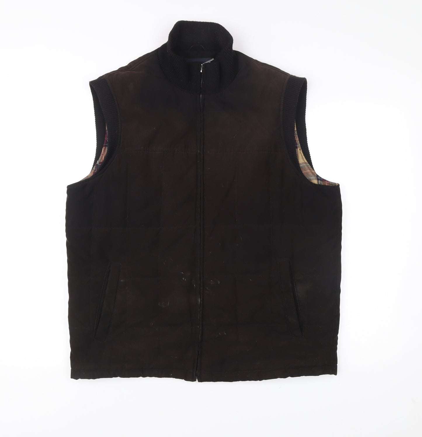 Bosideng Mens Brown Cotton Waistcoat Bodywarmer Jacket L