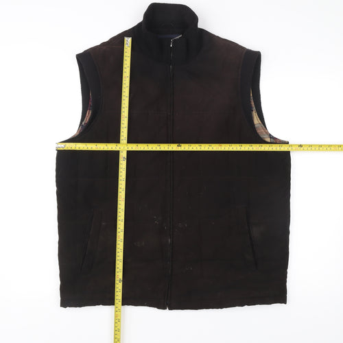 Bosideng Mens Brown Cotton Waistcoat Bodywarmer Jacket L