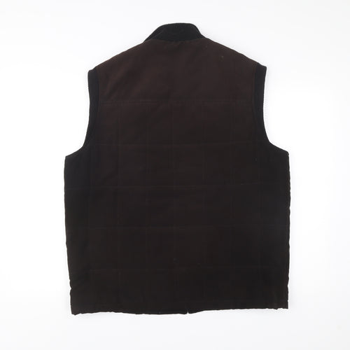 Bosideng Mens Brown Cotton Waistcoat Bodywarmer Jacket L