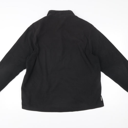 Decathlon Mens Black 2XL Pullover Fleece Sweatshirt Half Zip