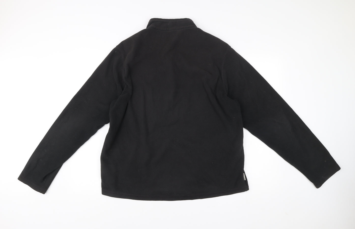 Decathlon Mens Black 2XL Pullover Fleece Sweatshirt Half Zip