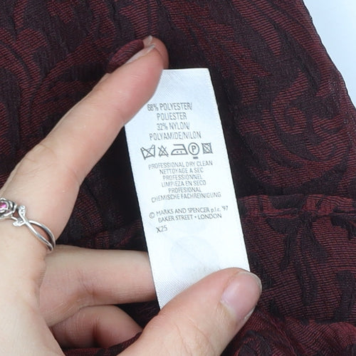 Marks and Spencer St Michael Womens Red Paisley Blazer UK 18