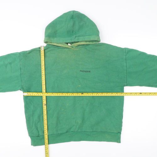 Pull&Bear Womens Green XS Pullover Hoodie Cotton Blend Casual