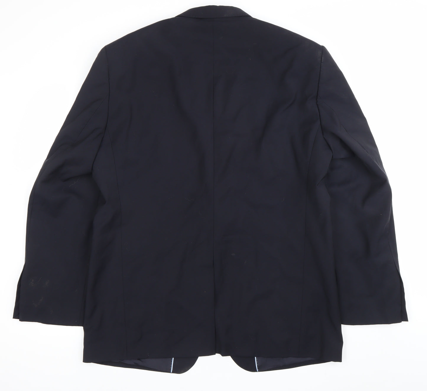 Toccami Men’s Blue Wool Blazer Jacket 44R Single Breasted