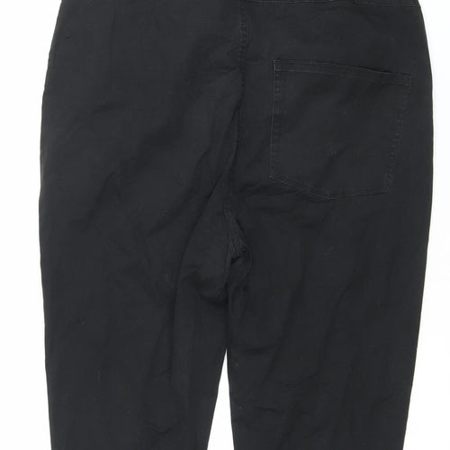 ASOS Womens Black Dungaree Jumpsuit Size 10 Adjustable Straps