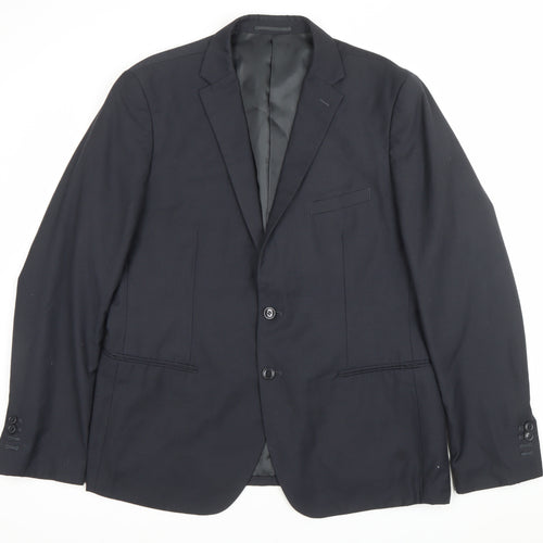 Doppelganger Roma Men’s Black Blazer Jacket 46 Chest 2 Button Formal