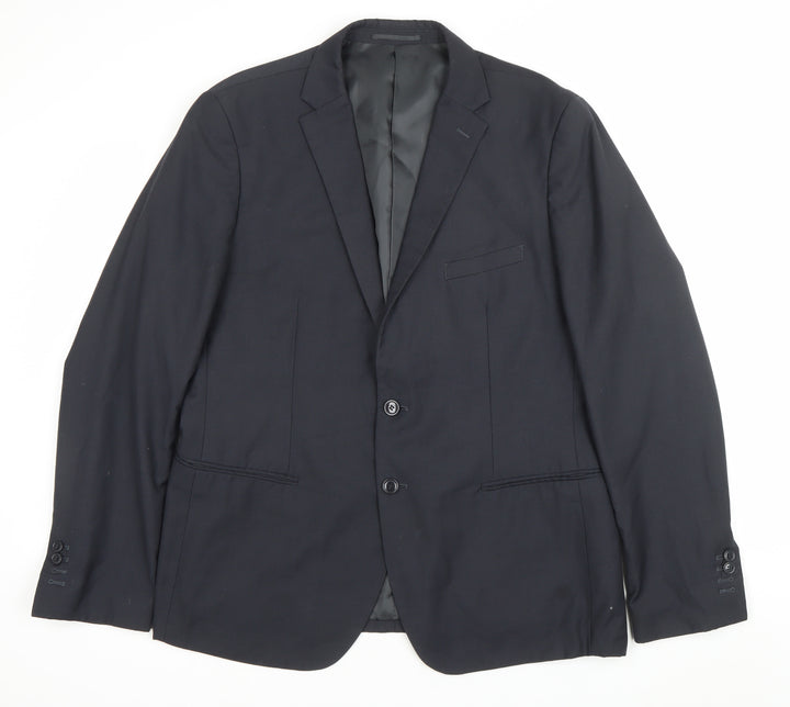 Doppelganger Roma Men’s Black Blazer Jacket 46 Chest 2 Button Formal