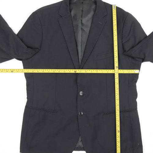 Doppelganger Roma Men’s Black Blazer Jacket 46 Chest 2 Button Formal