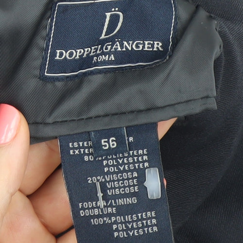 Doppelganger Roma Men’s Black Blazer Jacket 46 Chest 2 Button Formal