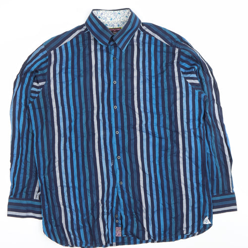 Marks & Spencer Men’s Blue Striped XL 44/46 Dress Shirt