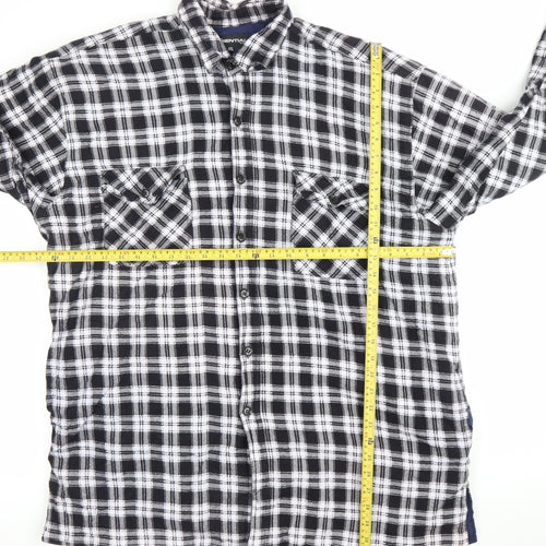 Essential Men’s Blue Check Flannel Jacket 2XL Button Down Lined