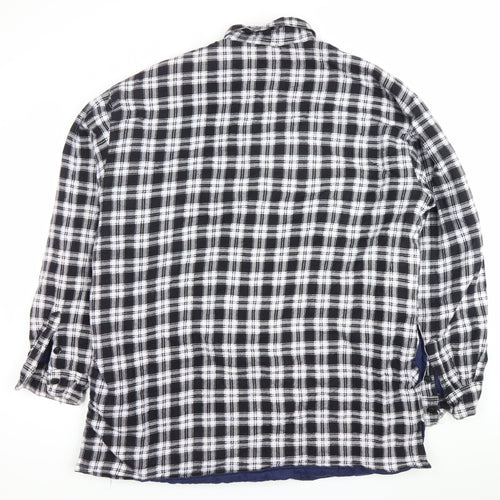 Essential Men’s Blue Check Flannel Jacket 2XL Button Down Lined