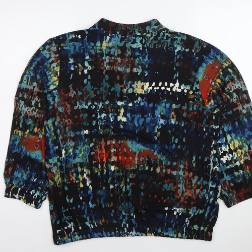 Bassini Womens Multicoloured Size 18 Tunic Blouse V-Neck 3/4 Sleeve