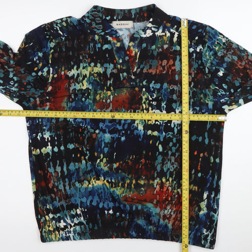 Bassini Womens Multicoloured Size 18 Tunic Blouse V-Neck 3/4 Sleeve