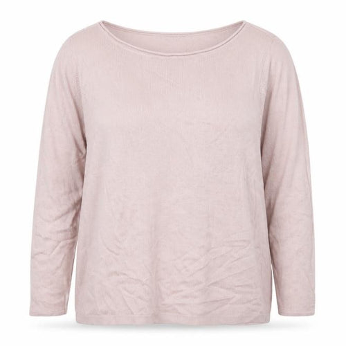 H&M Women's Pink 2XL Pullover Jumper Boat Neck Long Sleeve Knit
