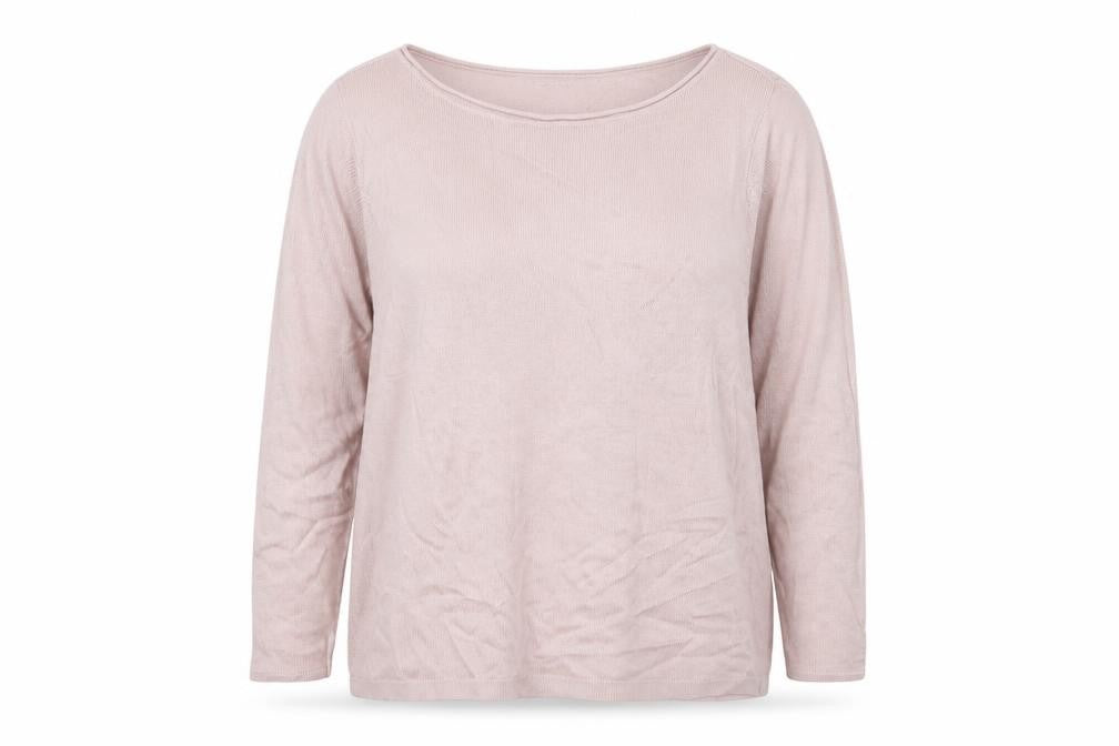 H&M Women's Pink 2XL Pullover Jumper Boat Neck Long Sleeve Knit