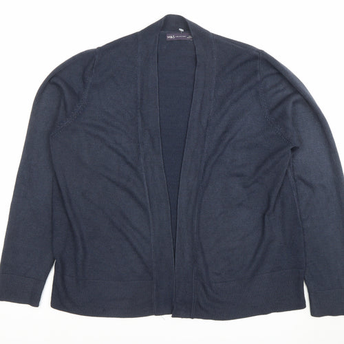 Marks and Spencer Women's Blue L Cardigan Knit Long Sleeve