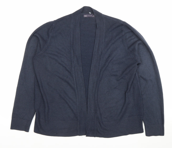 Marks and Spencer Women's Blue L Cardigan Knit Long Sleeve