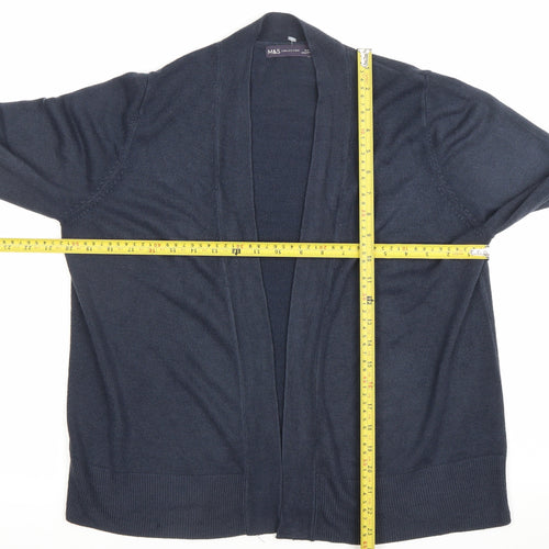 Marks and Spencer Women's Blue L Cardigan Knit Long Sleeve