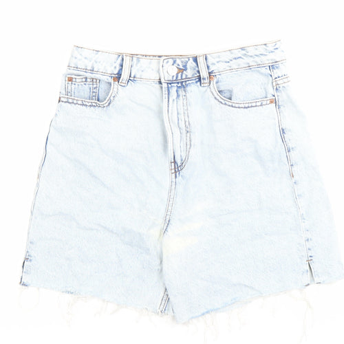 Denim Co. Womens Blue Size 8 High Rise Cut Off Denim Shorts