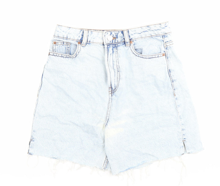Denim Co. Womens Blue Size 8 High Rise Cut Off Denim Shorts