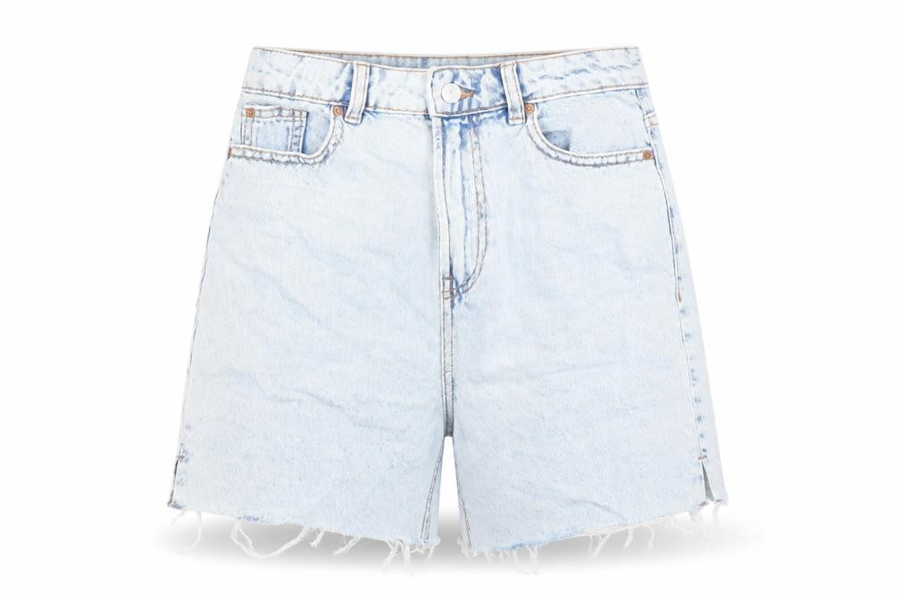 Denim Co. Womens Blue Size 8 High Rise Cut Off Denim Shorts