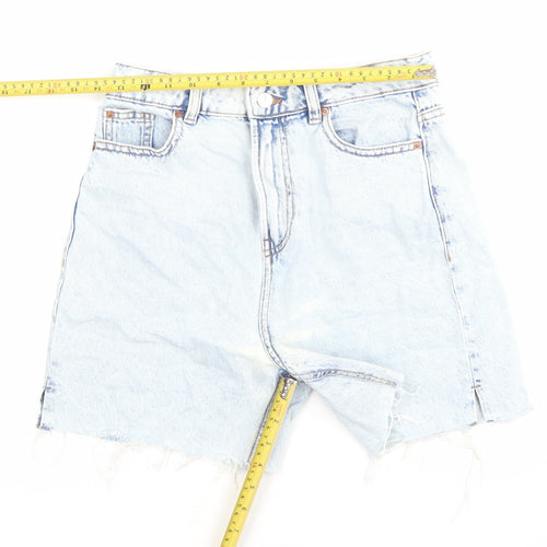 Denim Co. Womens Blue Size 8 High Rise Cut Off Denim Shorts