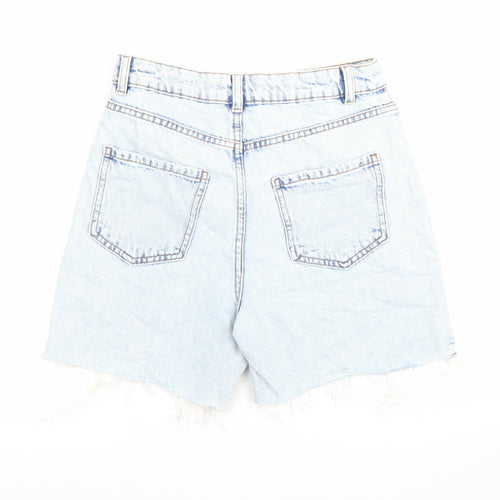 Denim Co. Womens Blue Size 8 High Rise Cut Off Denim Shorts